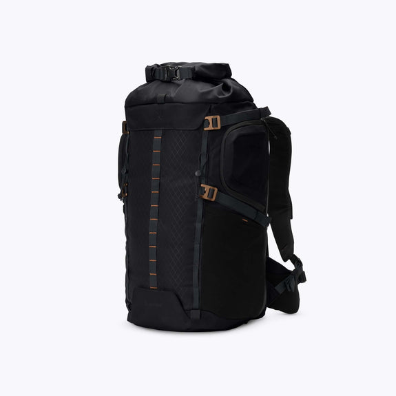 Shelter Backpack Core Black + Wardrobe + Waterproof Daypack Core Black + Roll-Up Toiletry Bag + Sealed Laundry Bag + Nook Pouch All Black